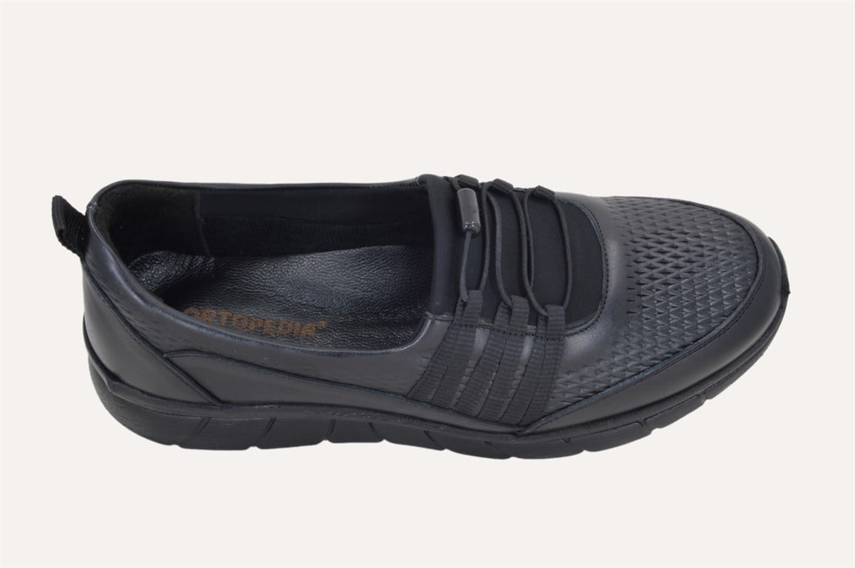 ComfortOrtopedia Kadın Deri Ayakkabı 1581 - SİYAH