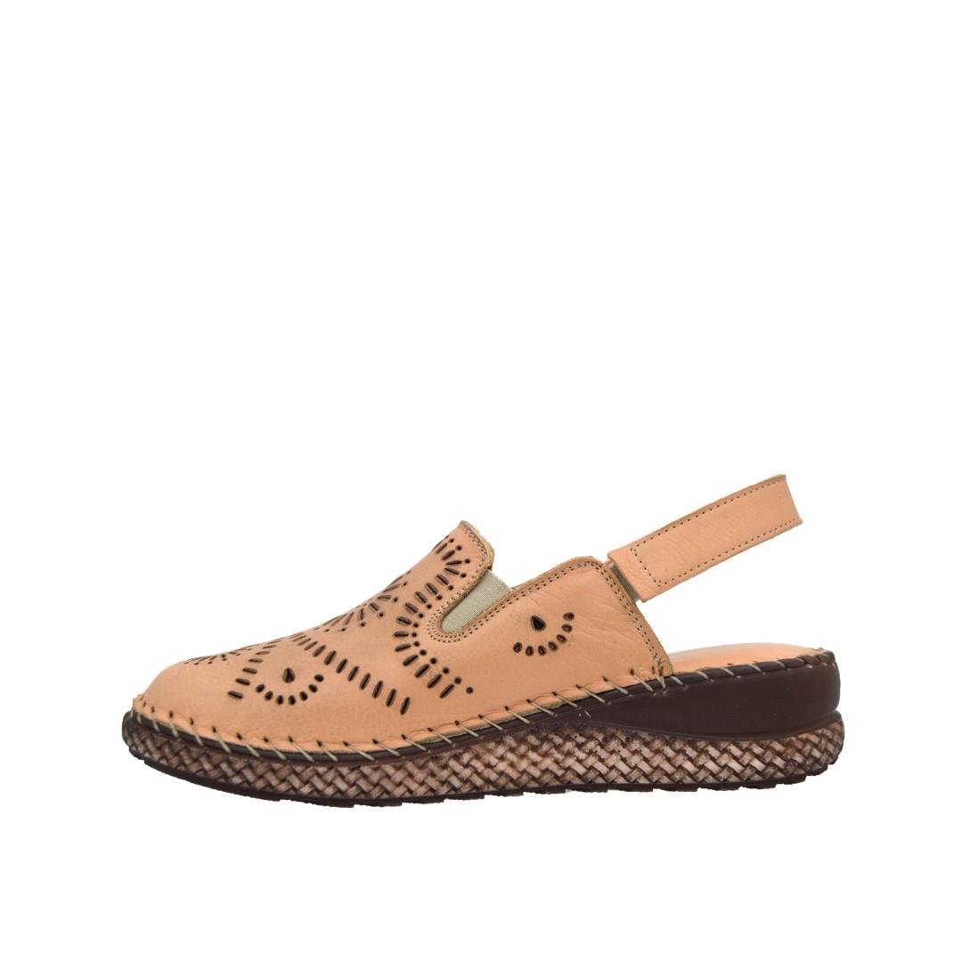 ComfortOrtopedia Kadın Deri Comfort Sabo Sandalet 2031 BEJ