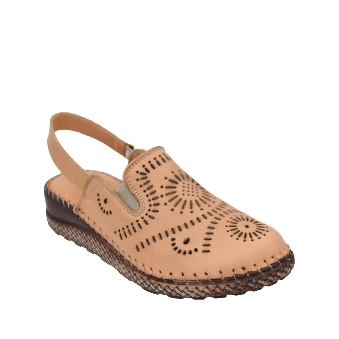 ComfortOrtopedia Kadın Deri Comfort Sabo Sandalet 2031 BEJ