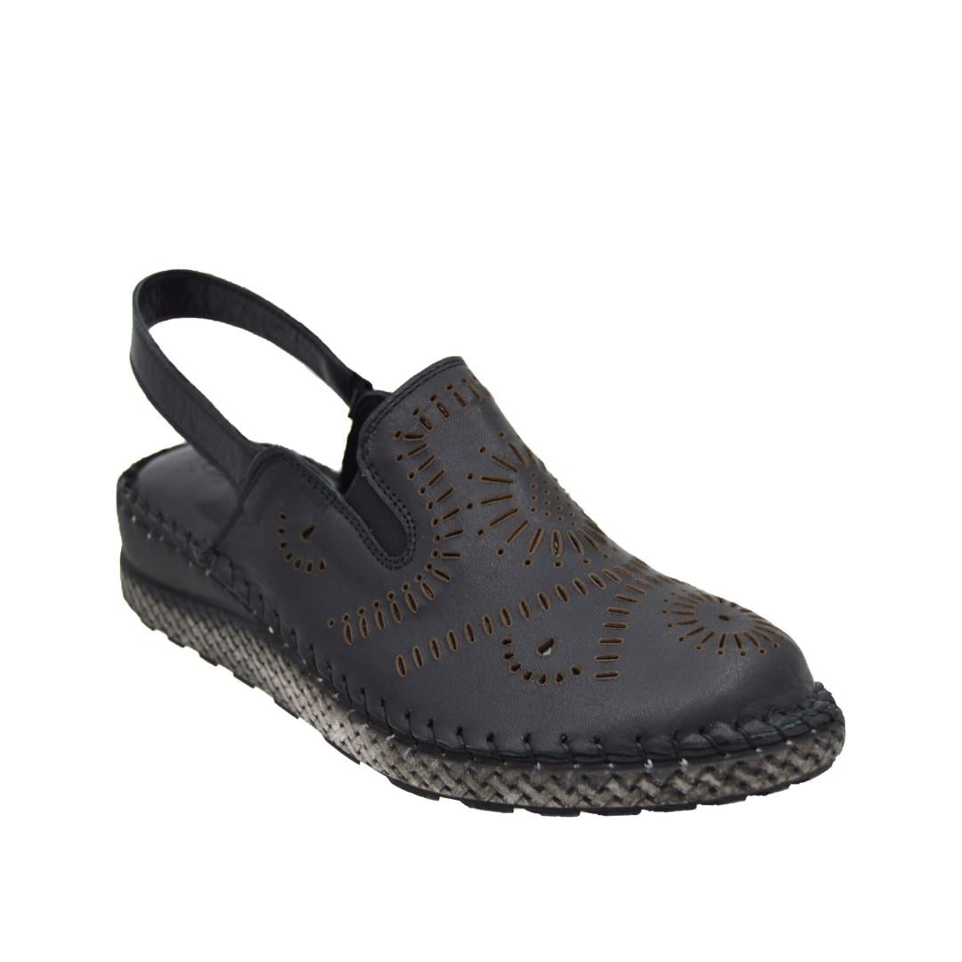ComfortOrtopedia Kadın Deri Comfort Sabo Sandalet 2031 SİYAH