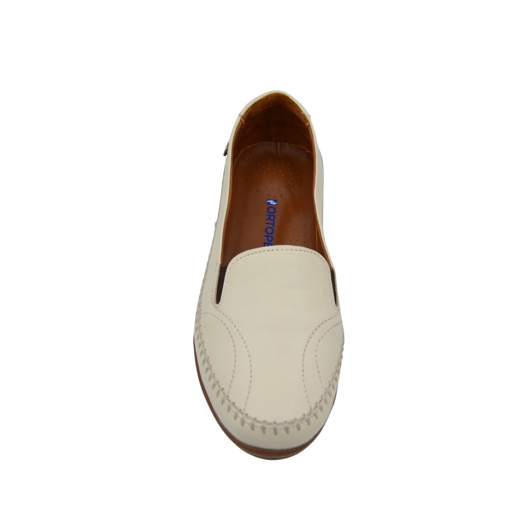 ComfortOrtopedik Comfort Kadın Deri Kavis Destekli Ayakkabı 2313 BEJ