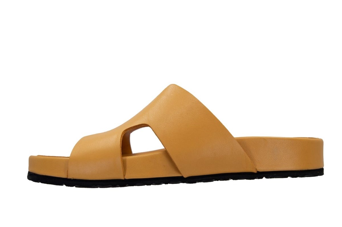 Deri TerliklerKadın Anatomik Deri Terlik 1733 SARI