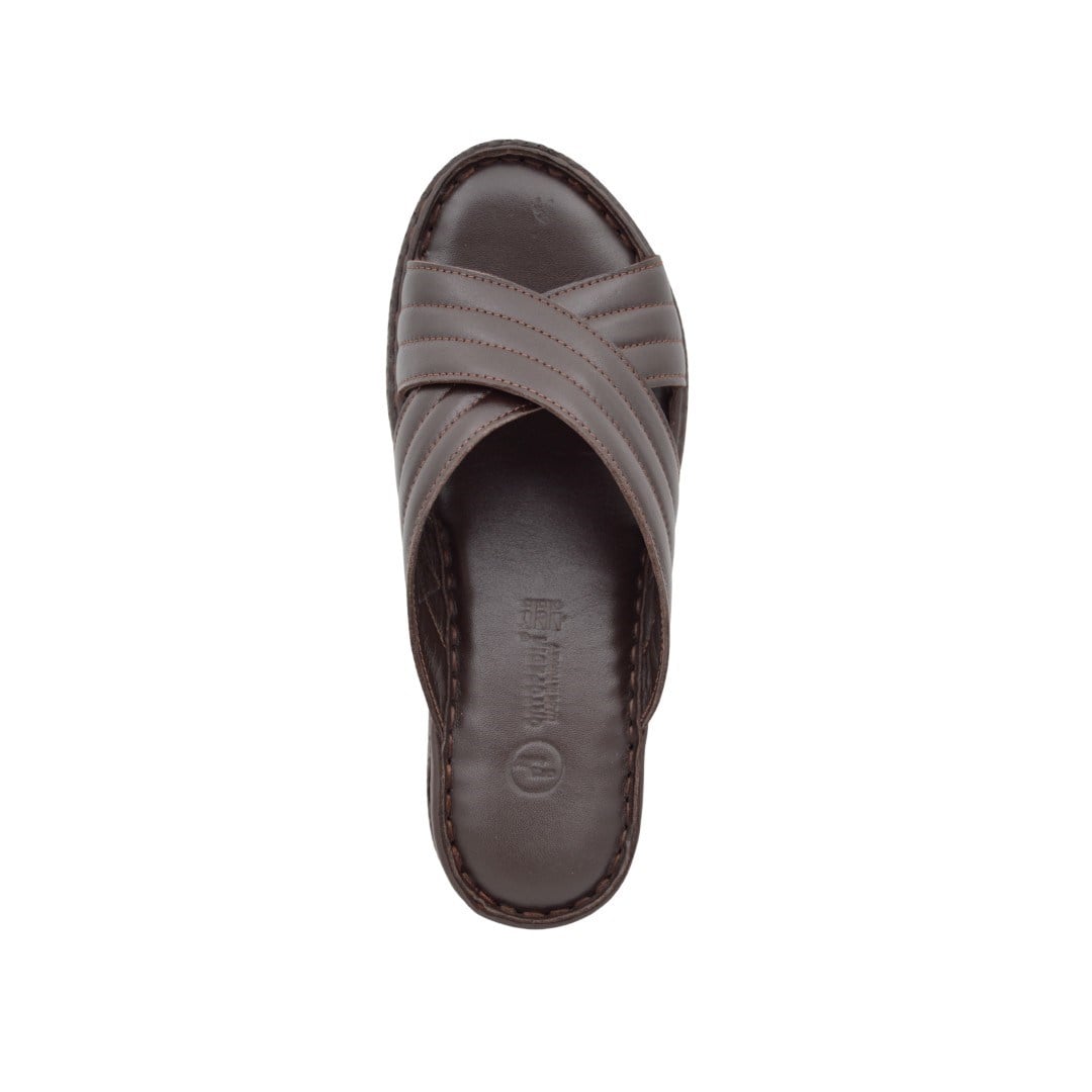 Deri TerliklerOrtopedia Kadın Deri Comfort Çapraz Terlik 2287 KAHVE