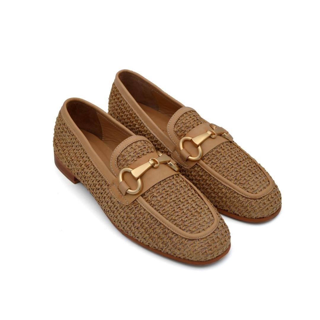 Günlük AyakkabıOrtopedia Kadın Astarsız Yumuşak Deri Ayakkabı 2021 BEJ - HASIR