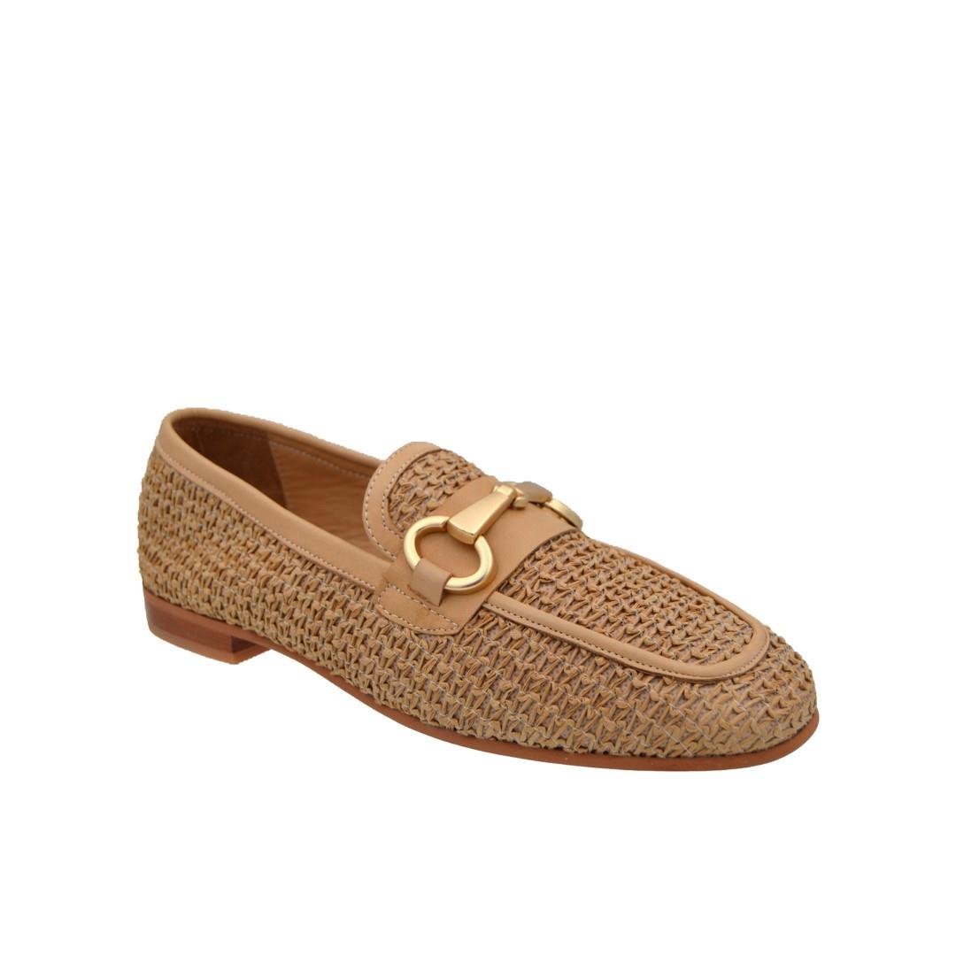 Günlük AyakkabıOrtopedia Kadın Astarsız Yumuşak Deri Ayakkabı 2021 BEJ - HASIR