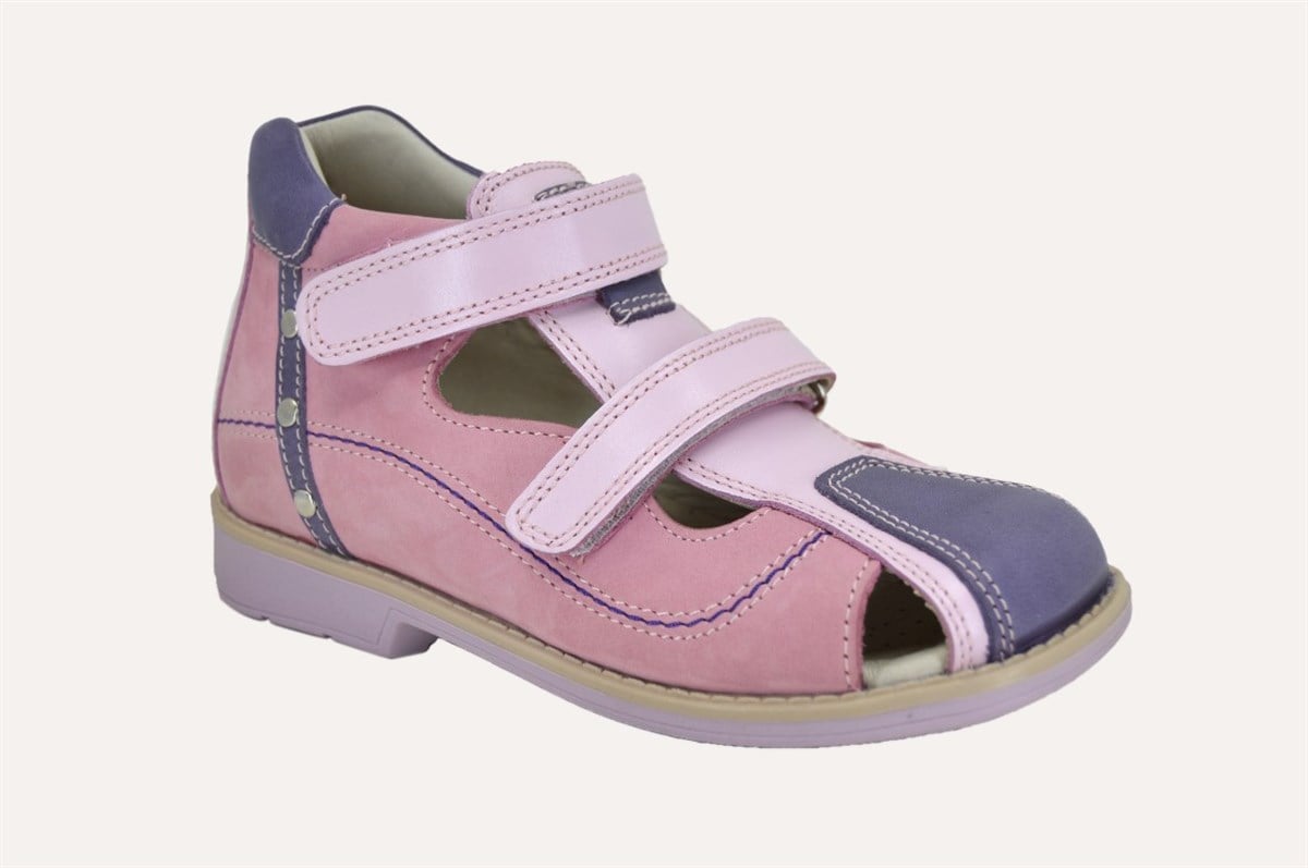 KategorisizOrtopedia Çocuk Deri Sandalet 1120 - LİLA - PEMBE