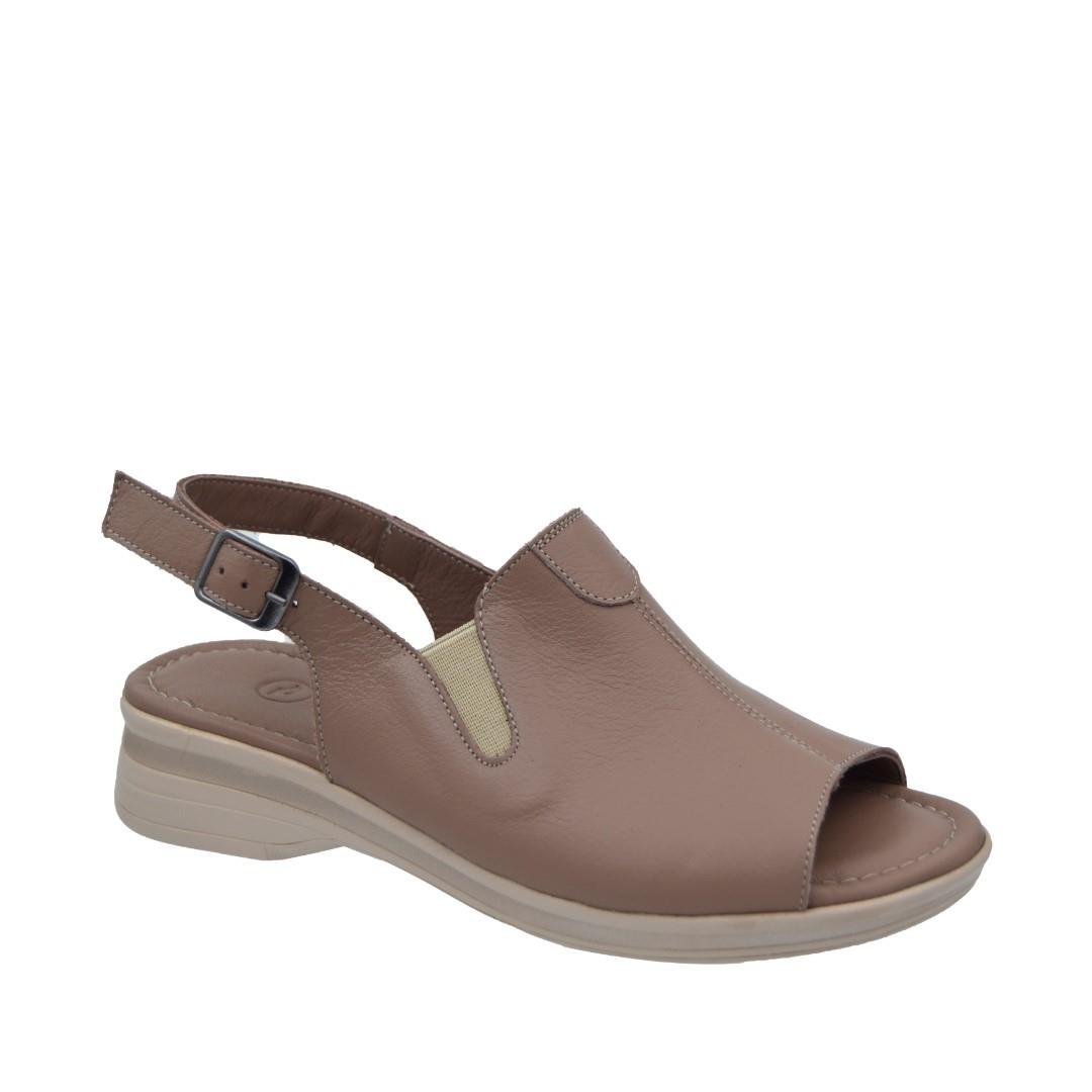 KategorisizOrtopedia Comfort Hakiki Deri Kadın Sandalet 2199 VİZON