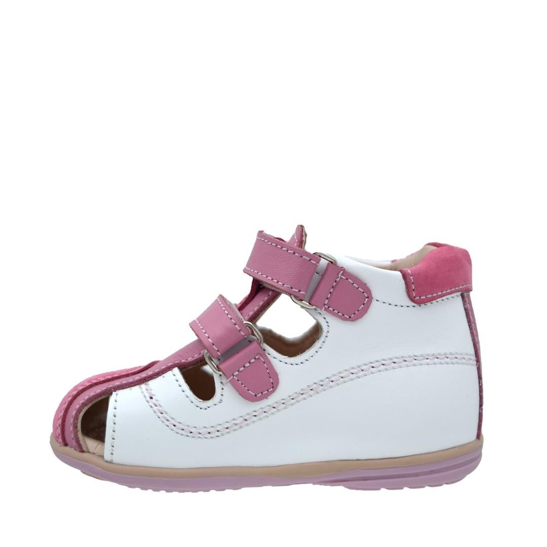 KategorisizOrtopedia İlk Adım Deri Sandalet İnce Taban 1120 - PEMBE - BEYAZ