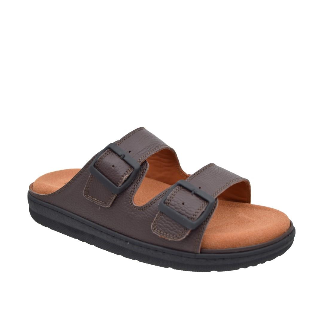 KategorisizOrtopedia Ortopedik Comfort Erkek Terlik Hakiki Deri 2191 KAHVE