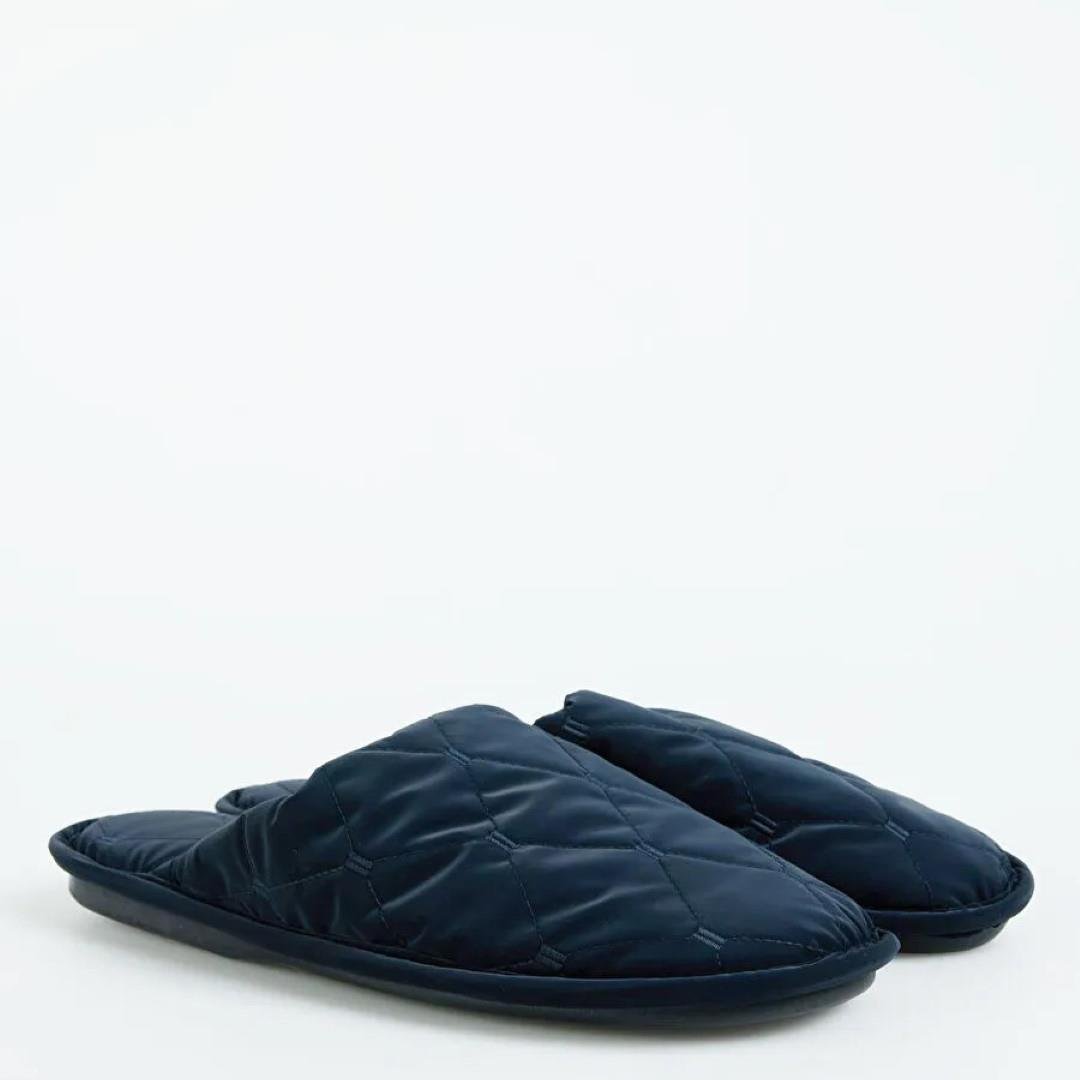 KategorisizPeluche Erkek Çanak Ev Terliği LACİVERT BAKLAVA DESEN