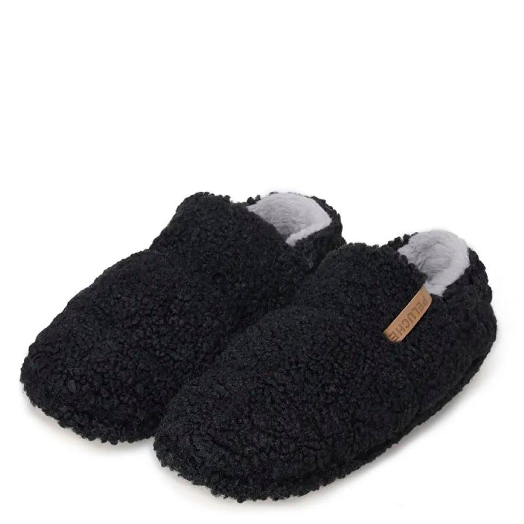 KategorisizPeluche Teddy Kadın Ev Terliği SİYAH