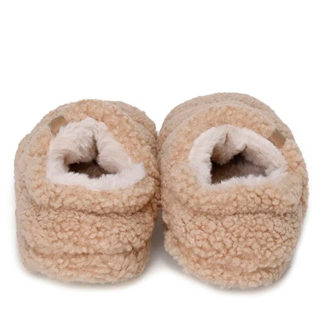 KategorisizPeluche Teddy Kadın Ev Terliği CAMEL