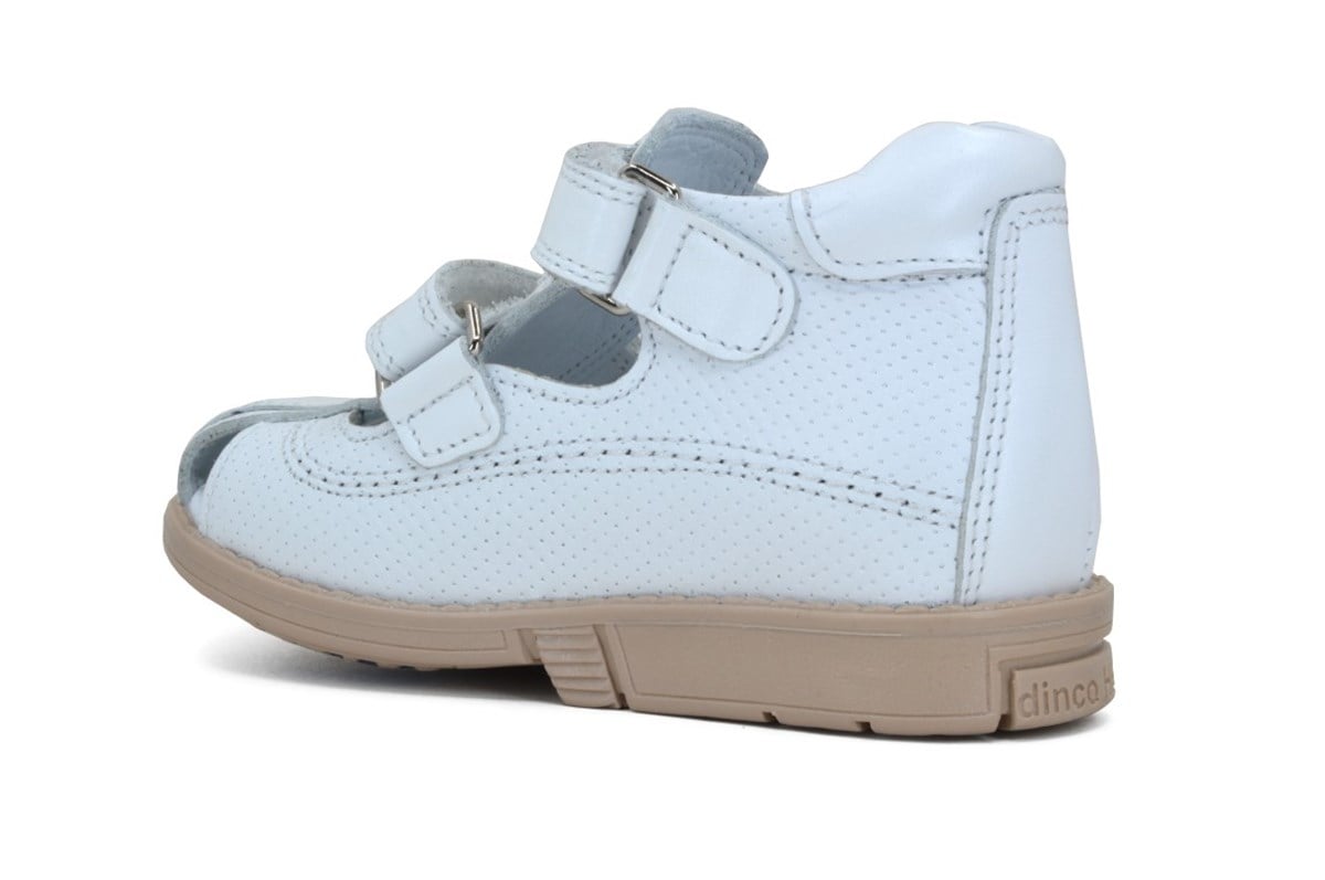 Kız Bebek SandaletOrtopedia Bebek Deri Sandalet Dincoheel 1120 - BEYAZ