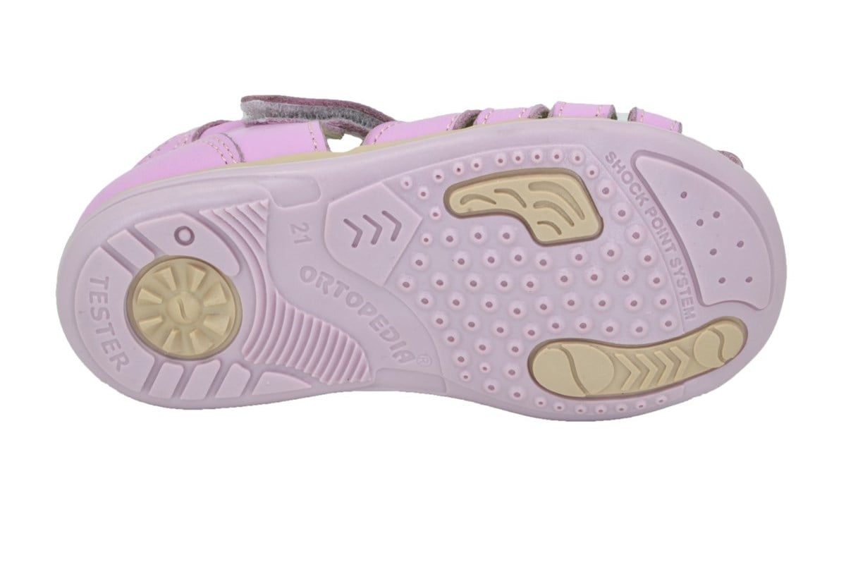 Sandalet 21-25Ortopedia Bebek Sandalet Pembe Deri 1059