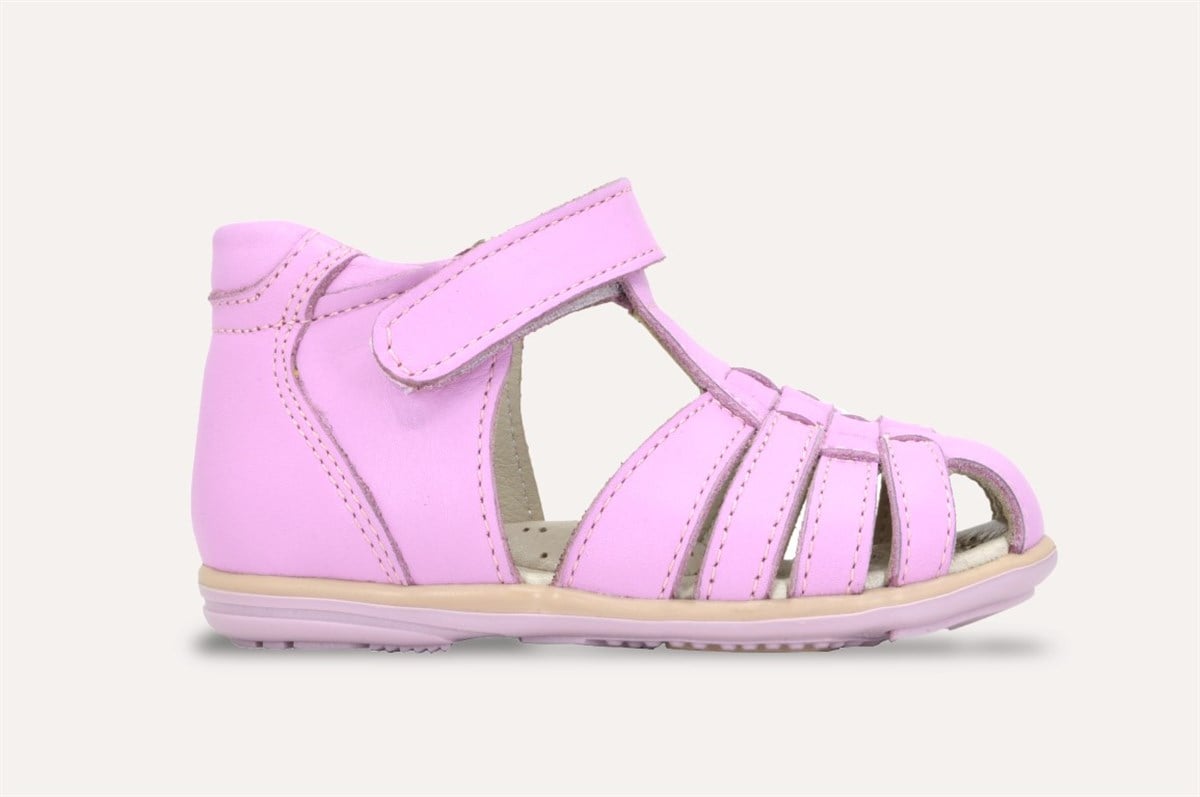 Sandalet 21-25Ortopedia Tam Ortopedik Bebek Ayakkabısı Hakiki Deri Pembe 1059