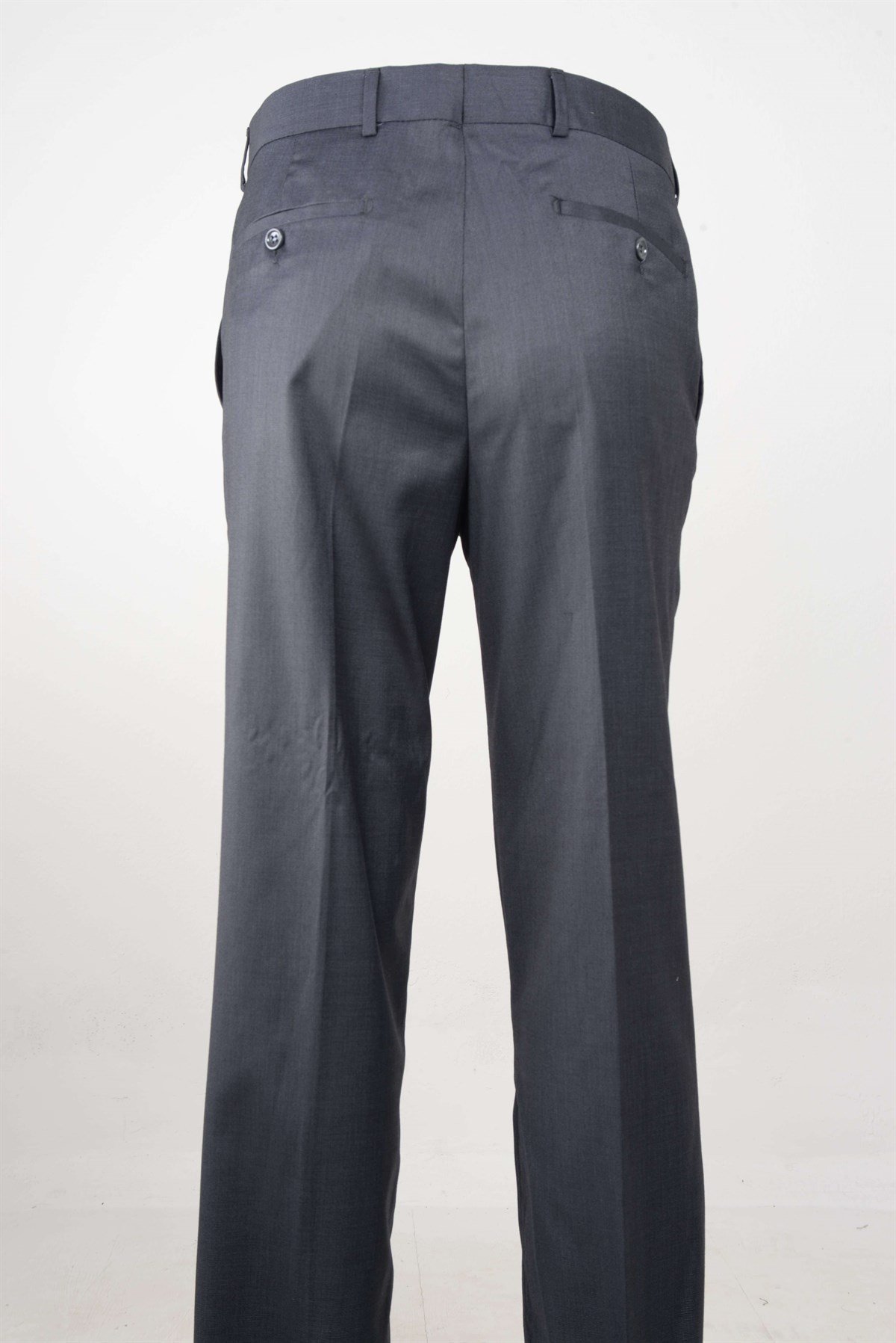 Maserto Klasik Koyu Gri Pantolon Düz Desenli