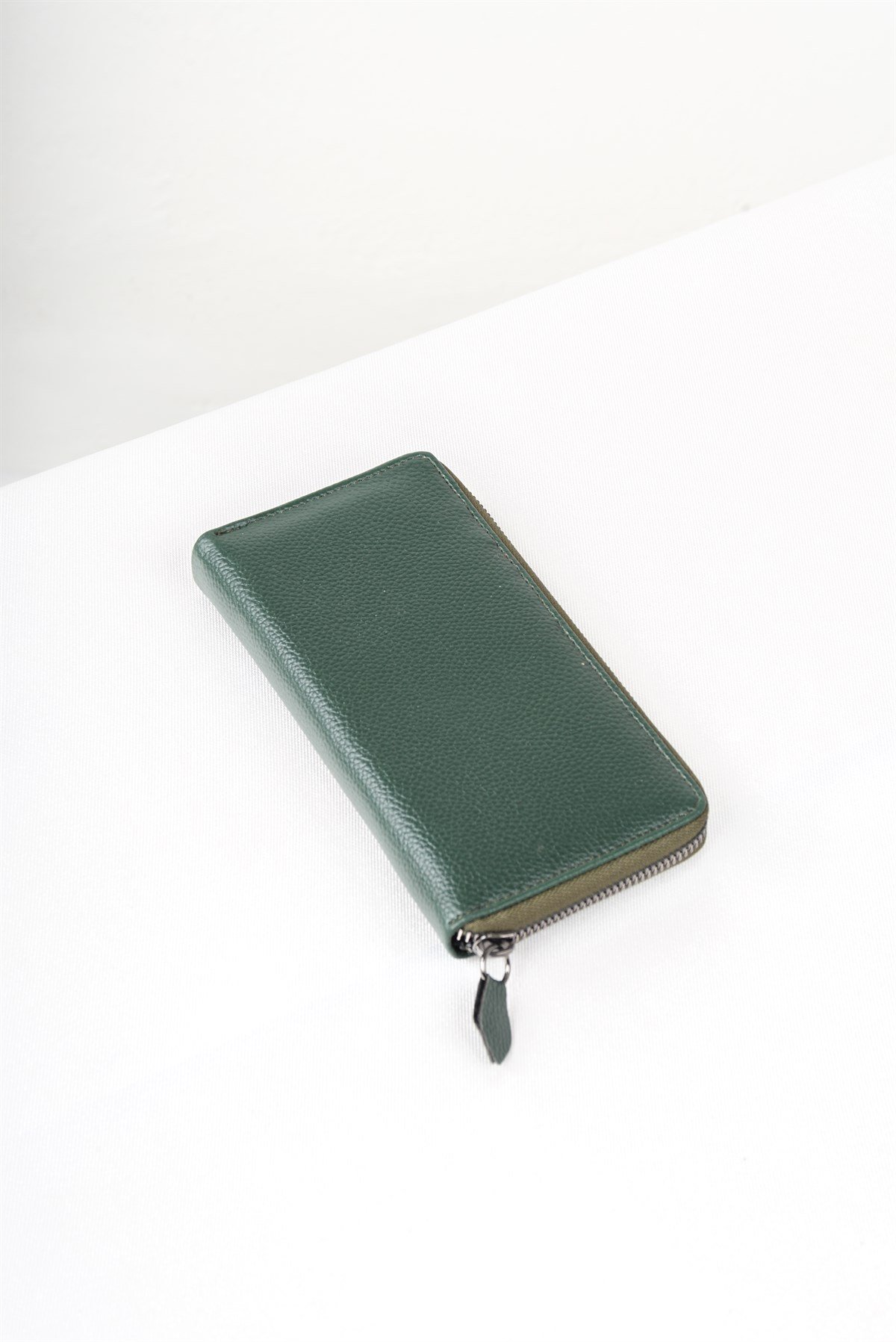 Maserto Koyu Yeşil Cüzdan Düz Desenli