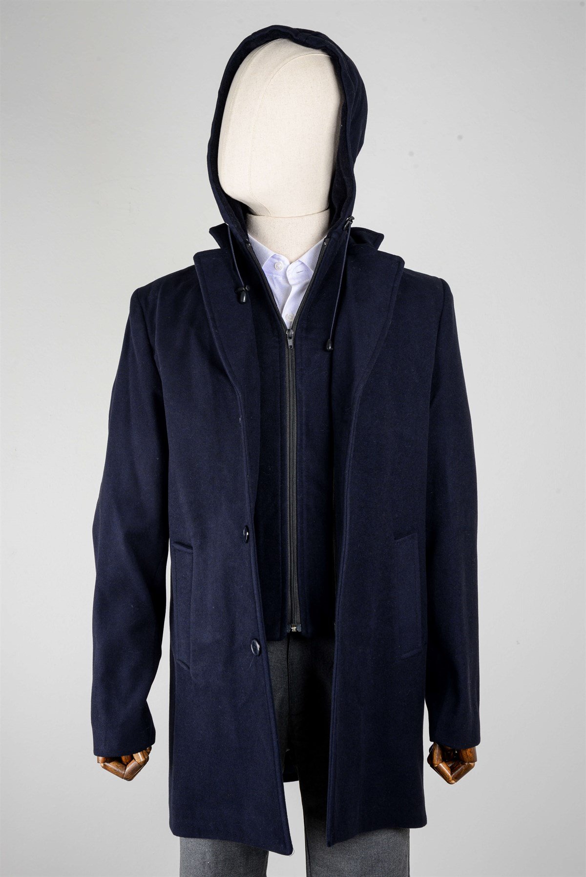 Maserto Lacivert Kaban Düz Desenli