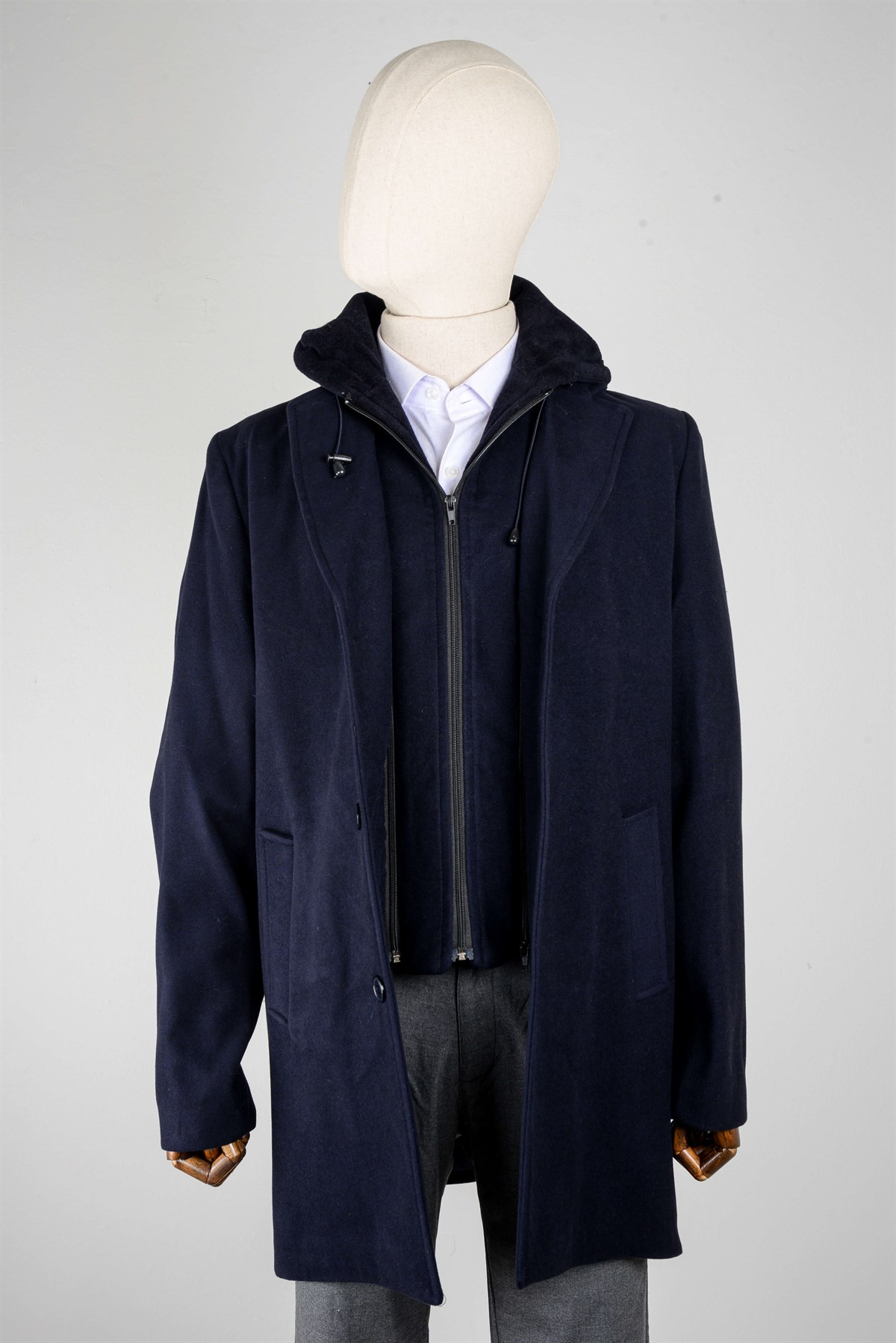 Maserto Lacivert Kaban Düz Desenli