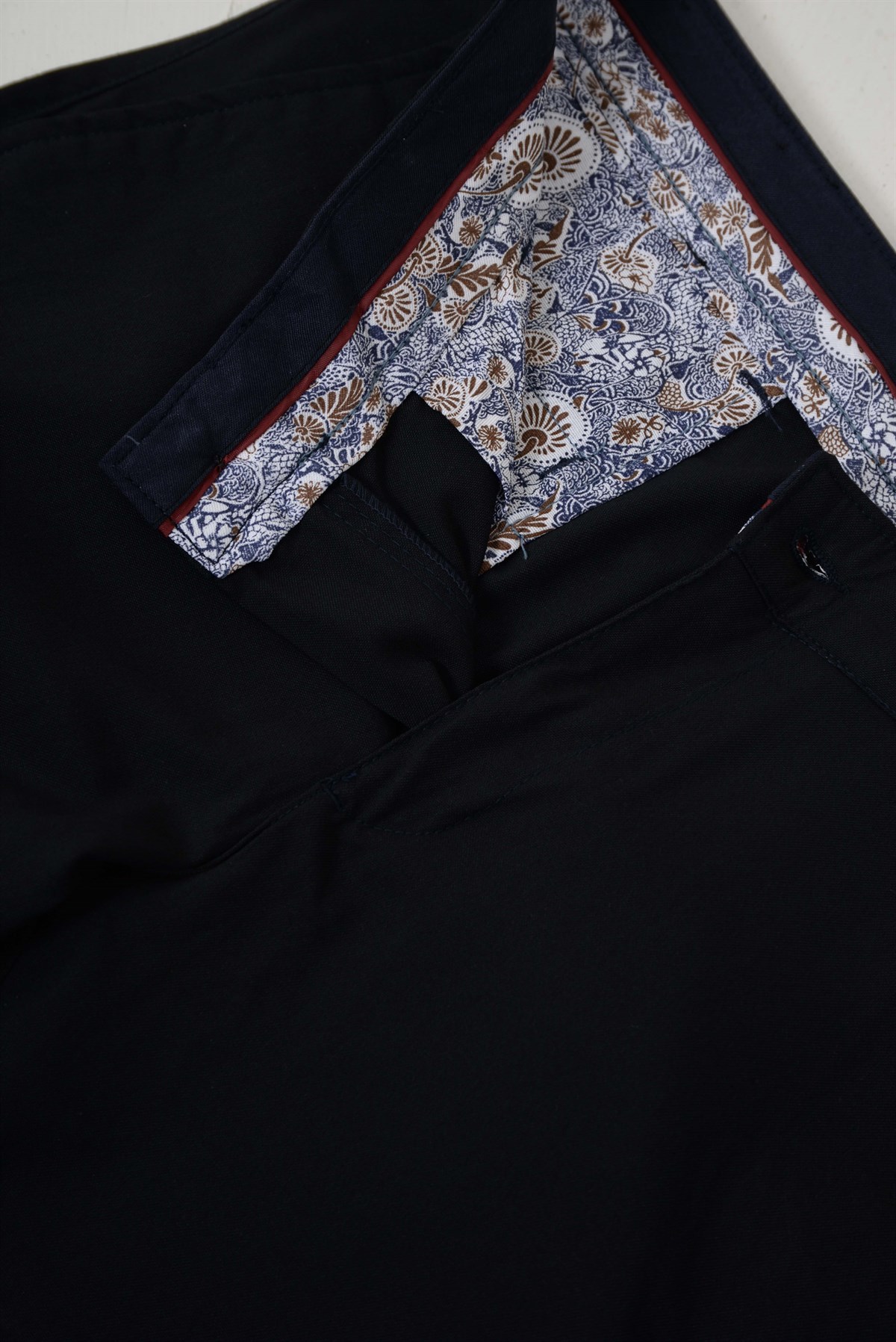 Maserto Lacivert Skinny Fit Pantolon Düz Desenli