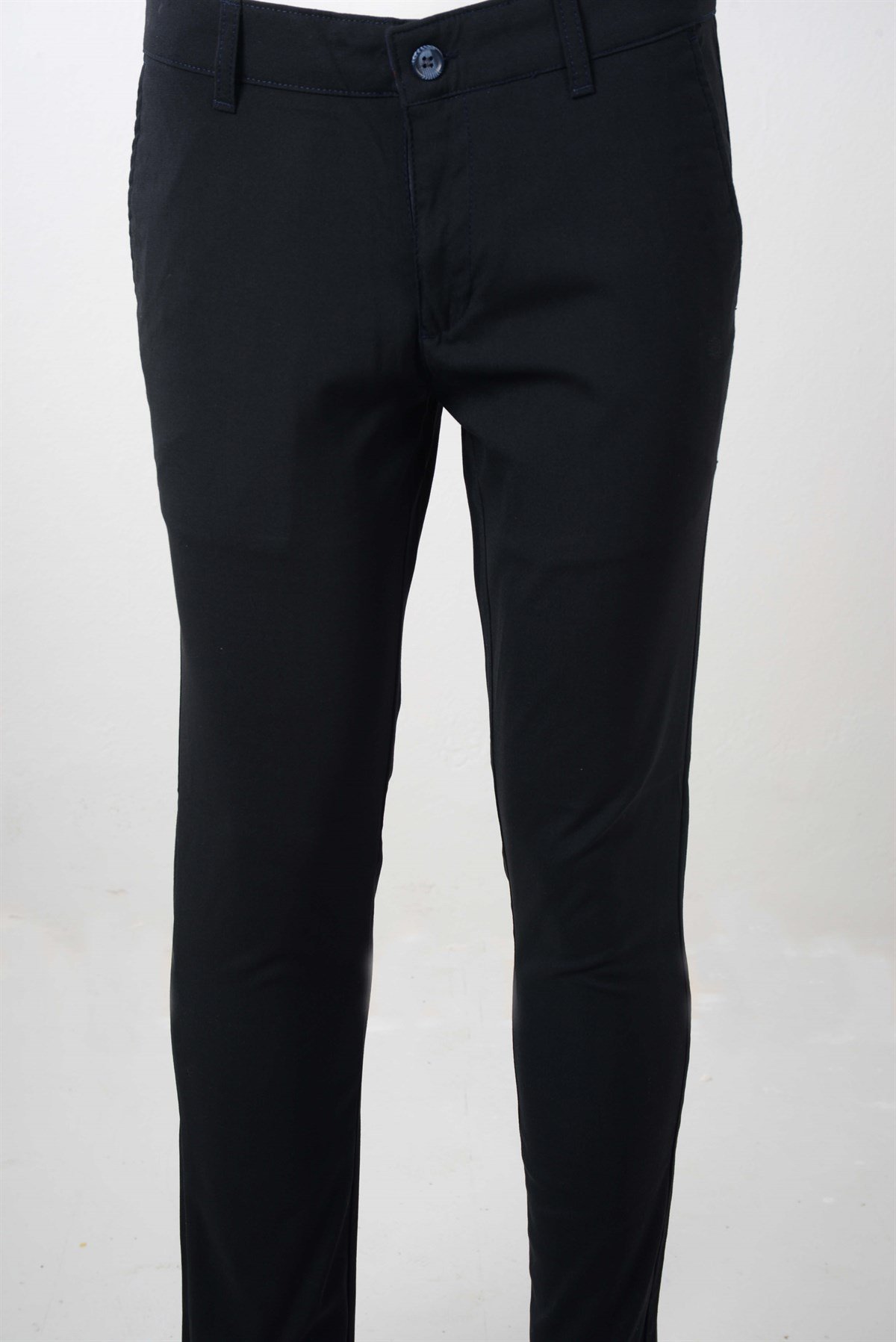 Maserto Lacivert Skinny Fit Pantolon Düz Desenli