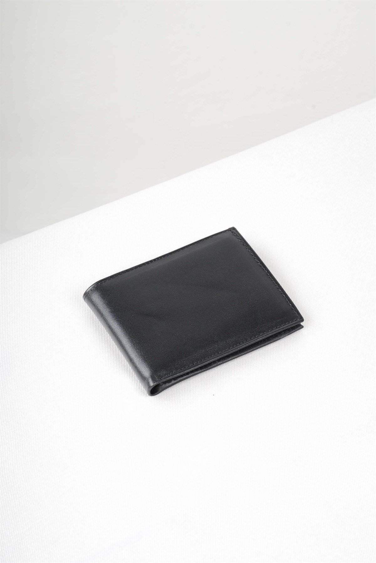 Maserto Siyah Cüzdan Düz Desenli