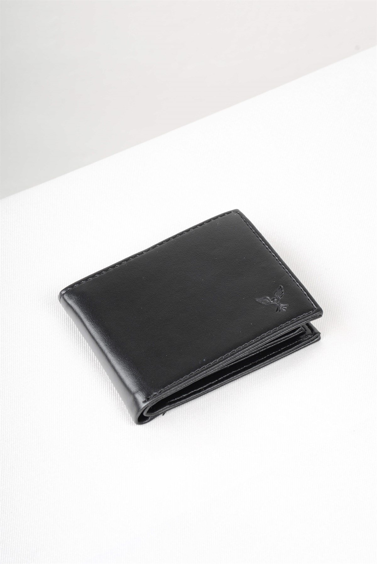 Maserto Siyah Cüzdan Düz Desenli