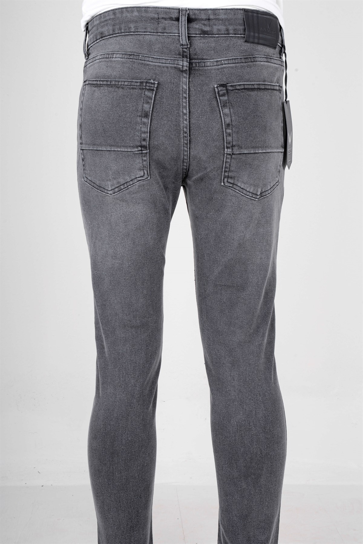 Maserto Skinny Fit Gri Jean Pantolon