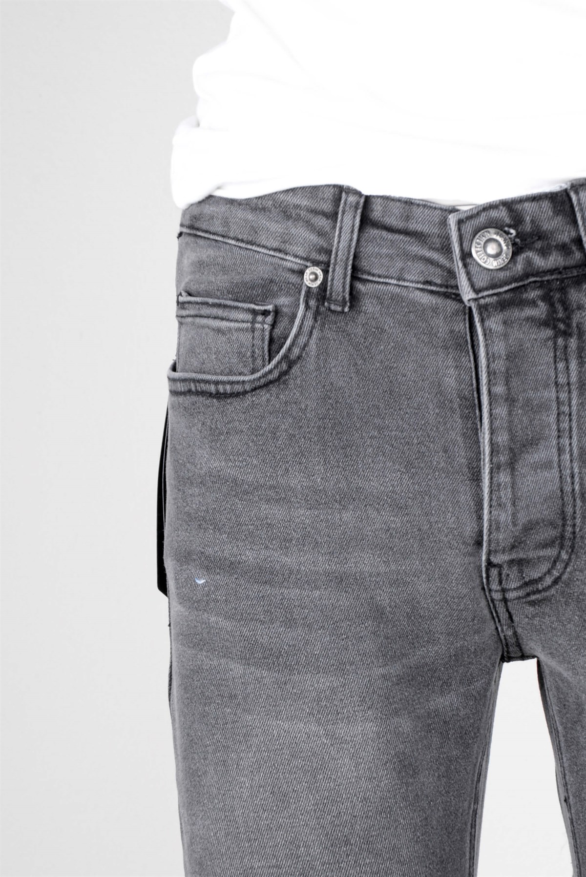 Maserto Skinny Fit Gri Jean Pantolon