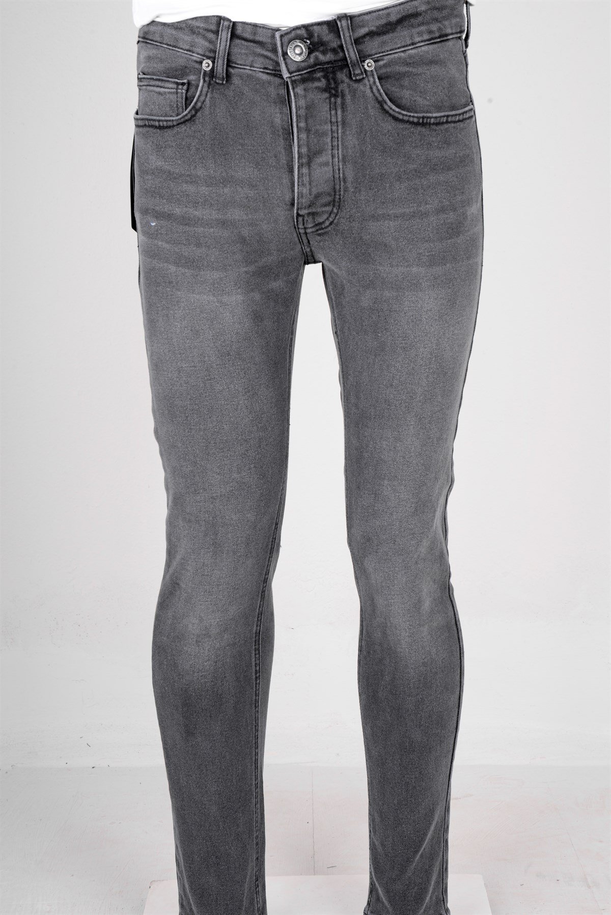 Maserto Skinny Fit Gri Jean Pantolon