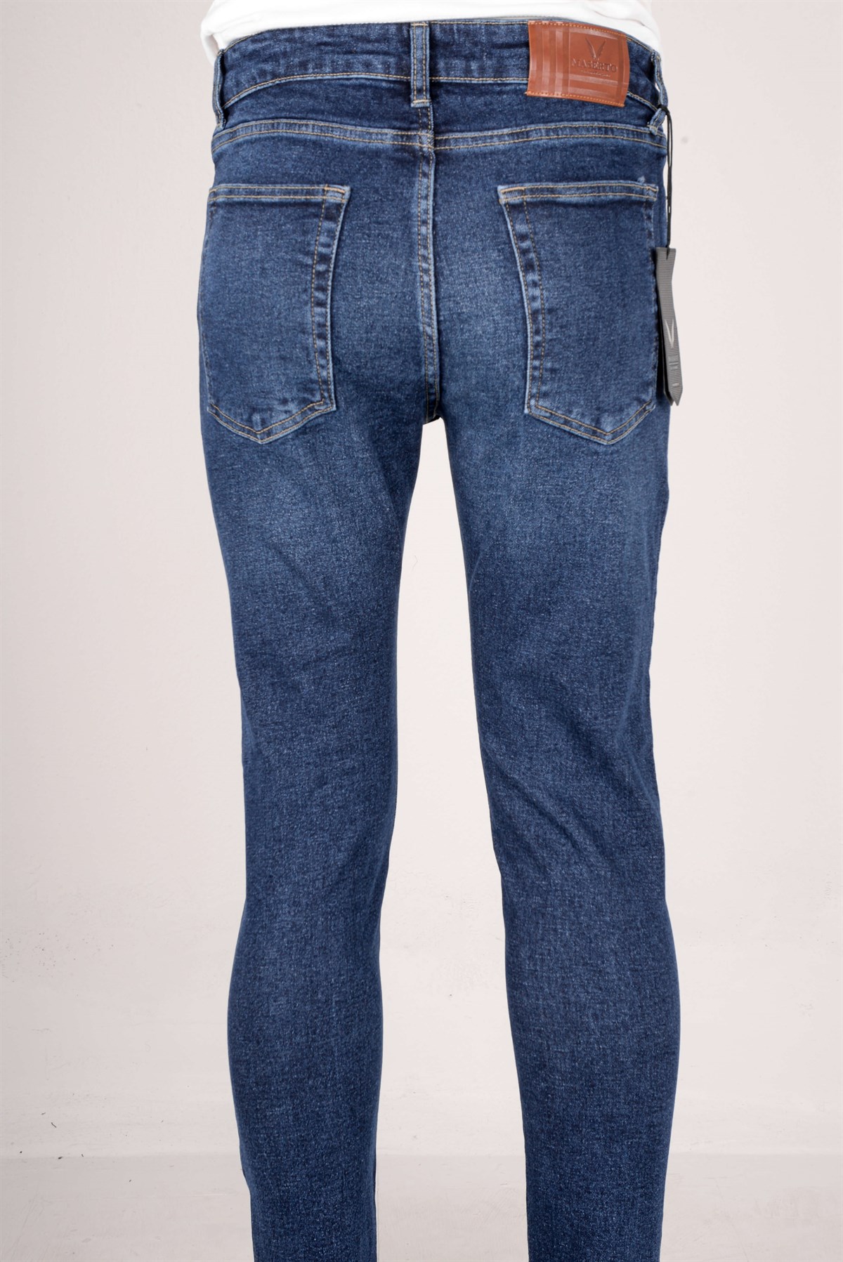 Maserto Skinny Fit Mavi Jean Pantolon