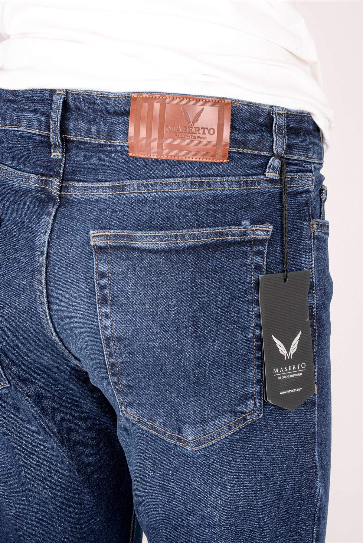 Maserto Skinny Fit Mavi Jean Pantolon