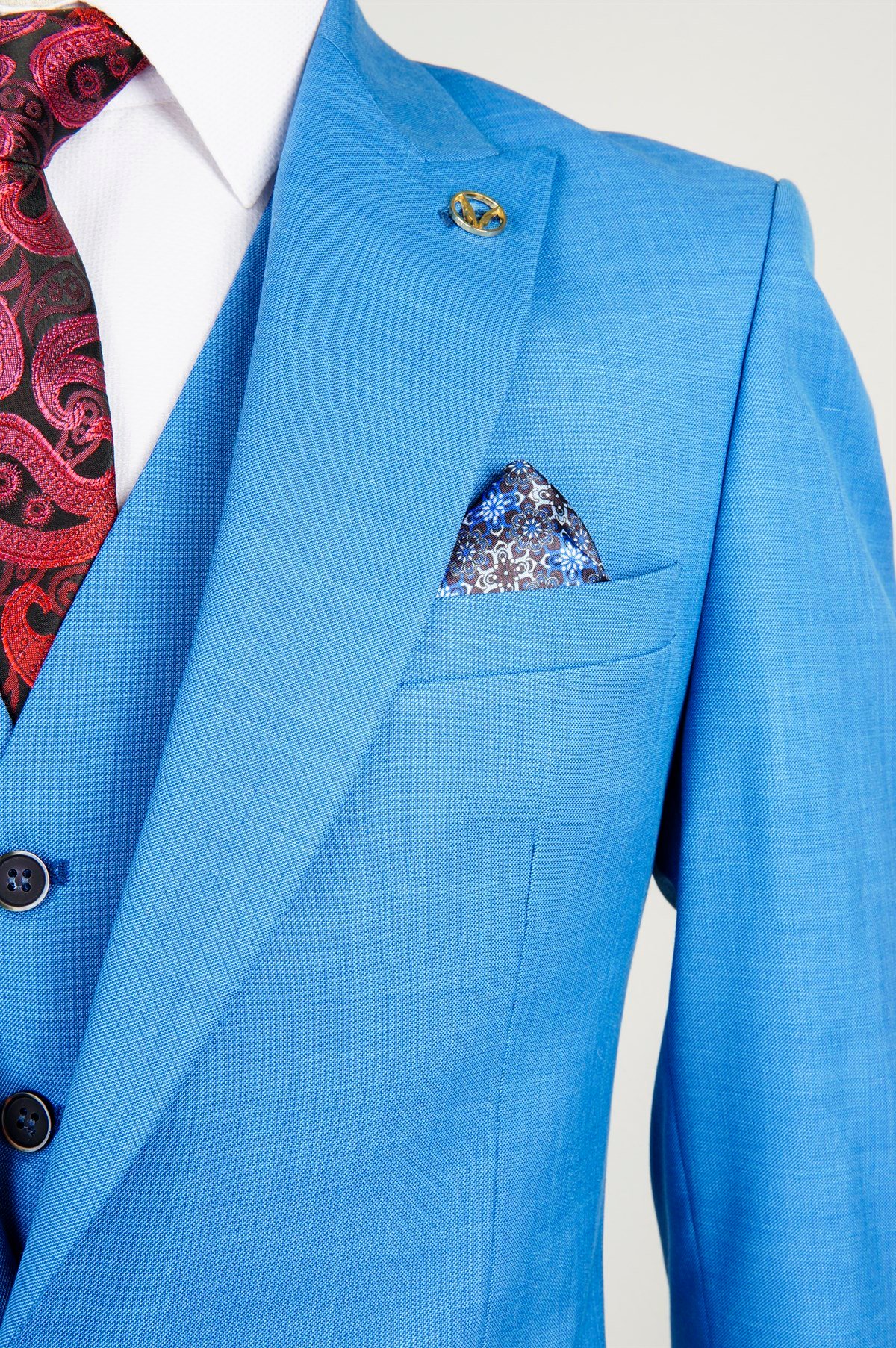 MASERTO Slim Fit Düz Desenli Takım Elbise