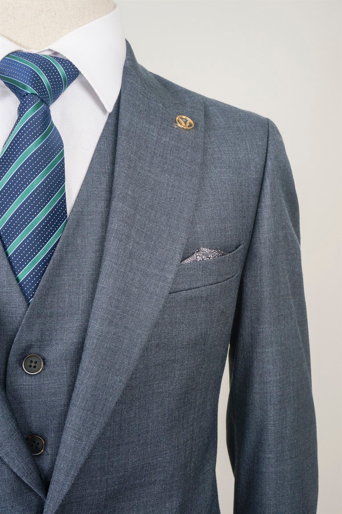 MASERTO Slim Fit Düz Desenli Takım Elbise