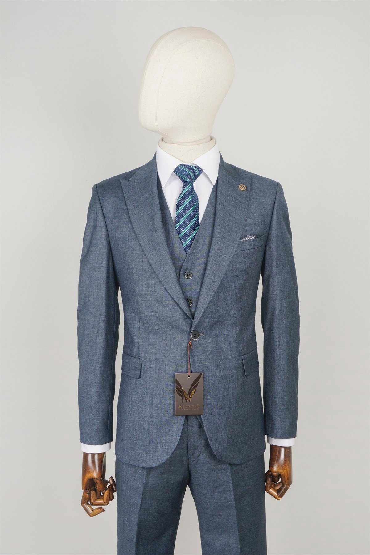 MASERTO Slim Fit Düz Desenli Takım Elbise