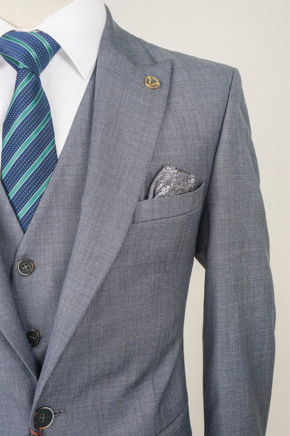 MASERTO Slim Fit Düz Desenli Takım Elbise