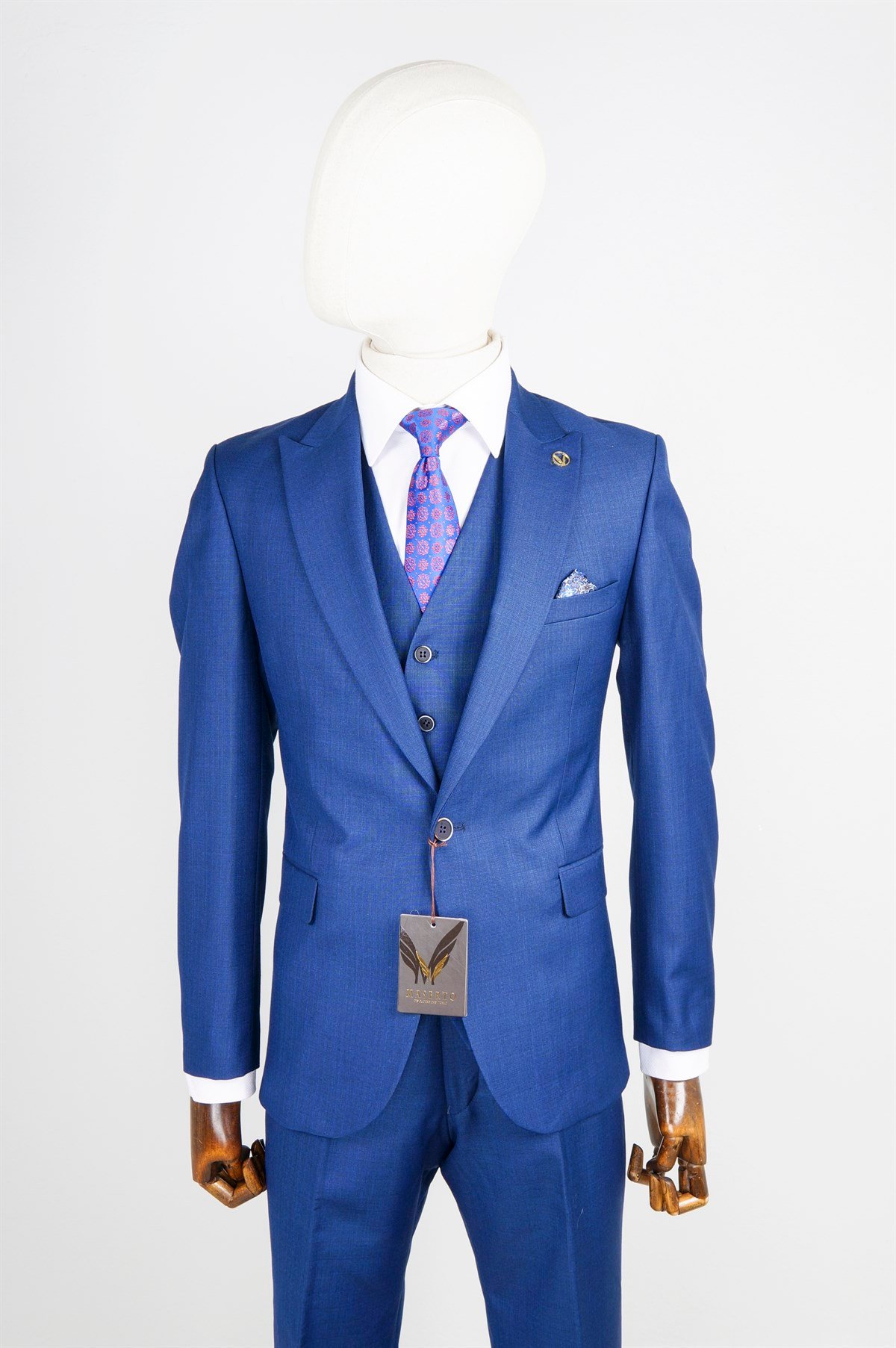 MASERTO Slim Fit Düz Desenli Takım Elbise