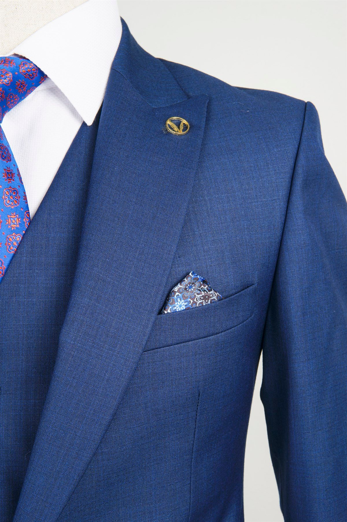 MASERTO Slim Fit Düz Desenli Takım Elbise