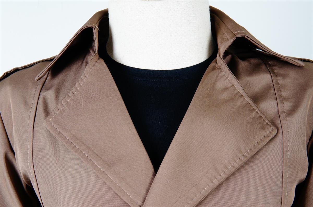 Maserto Slim Fit Erkek Açık Kahve Trençkot