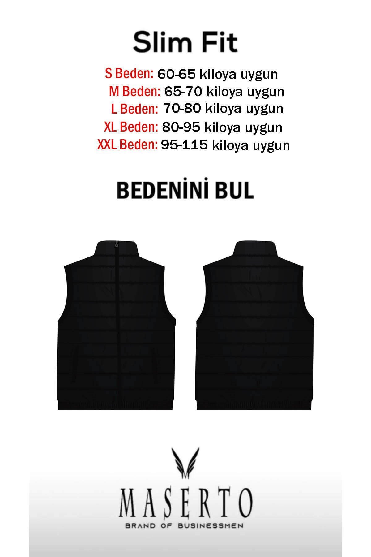 Maserto Slim Fit Koyu Yeşil Spor Şişme Yelek