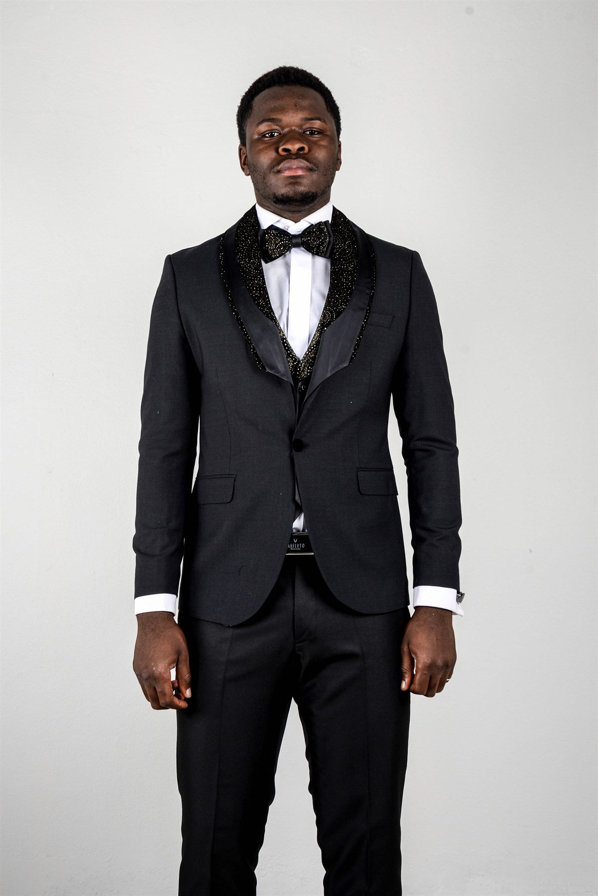 Maserto Slim Fit Lacivert Özel Dikim Damatlık