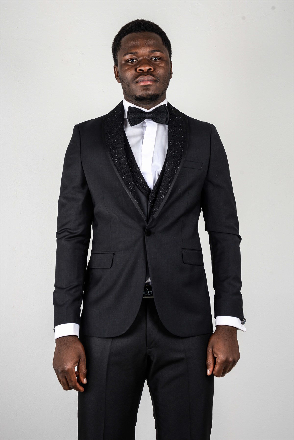 Maserto Slim Fit Lacivert Özel Dikim Damatlık