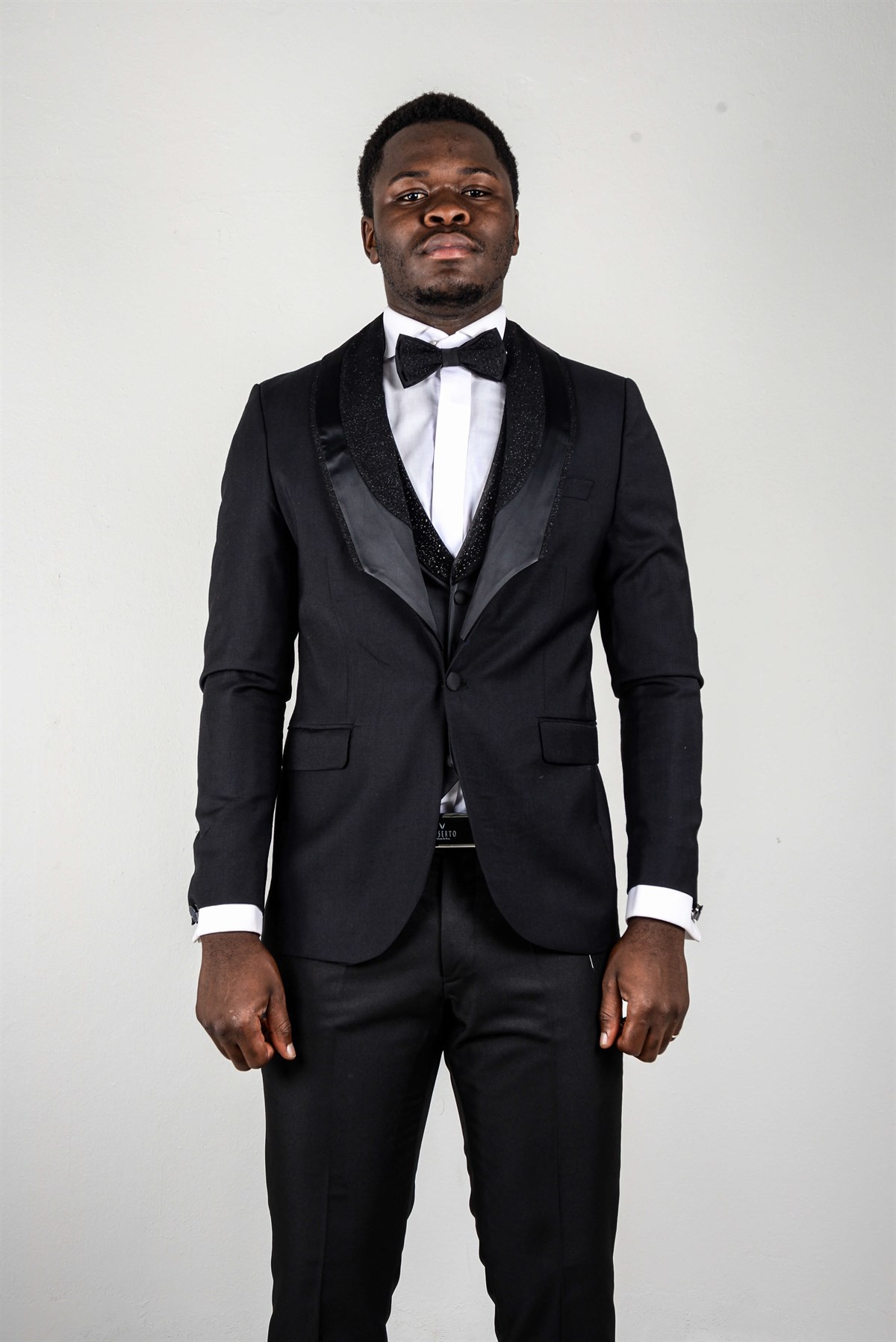 Maserto Slim Fit Lacivert Özel Dikim Damatlık