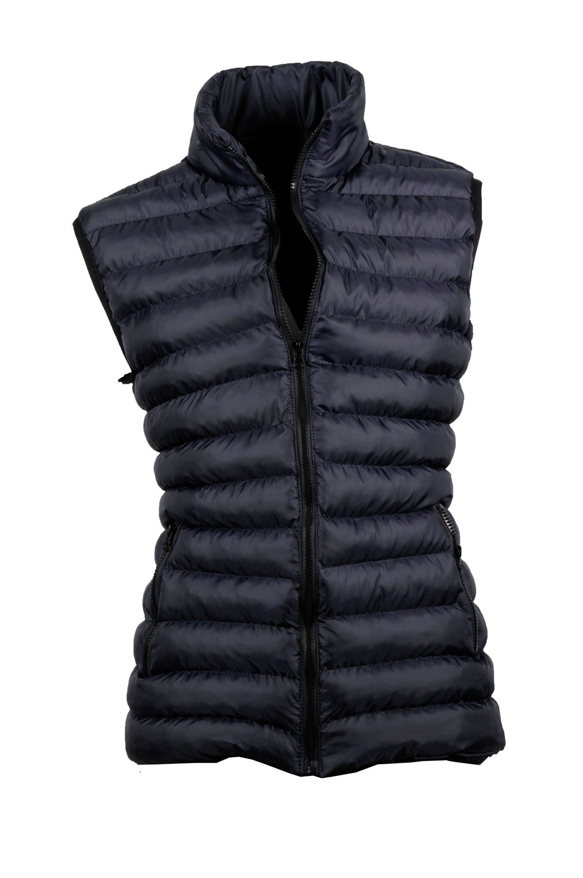 Maserto Slim Fit Lacivert Spor Şişme Yelek