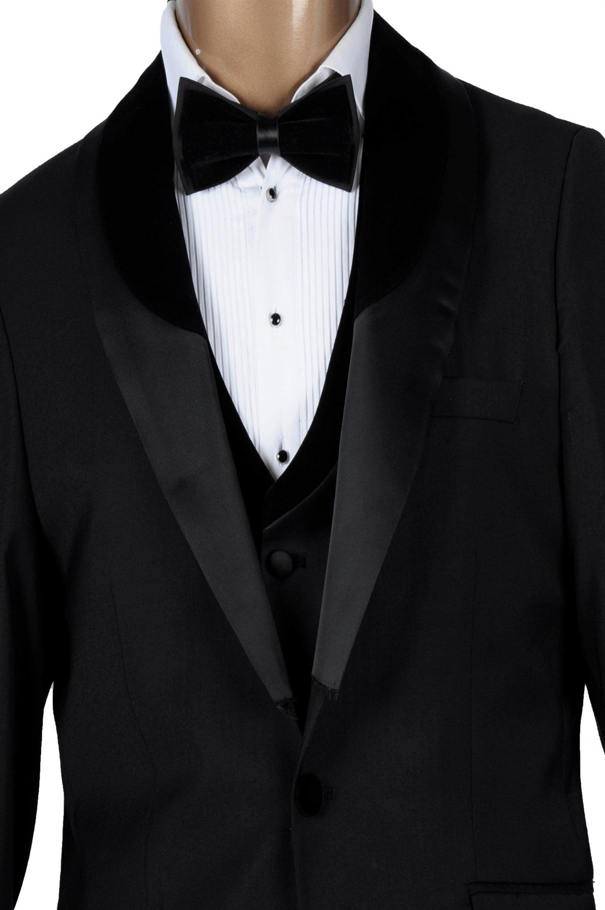 Maserto Slim Fit Özel Siyah Damatlık