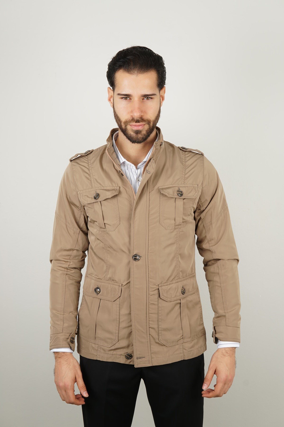 MASERTO SLİM FİT SAFARİ MONT BEJ