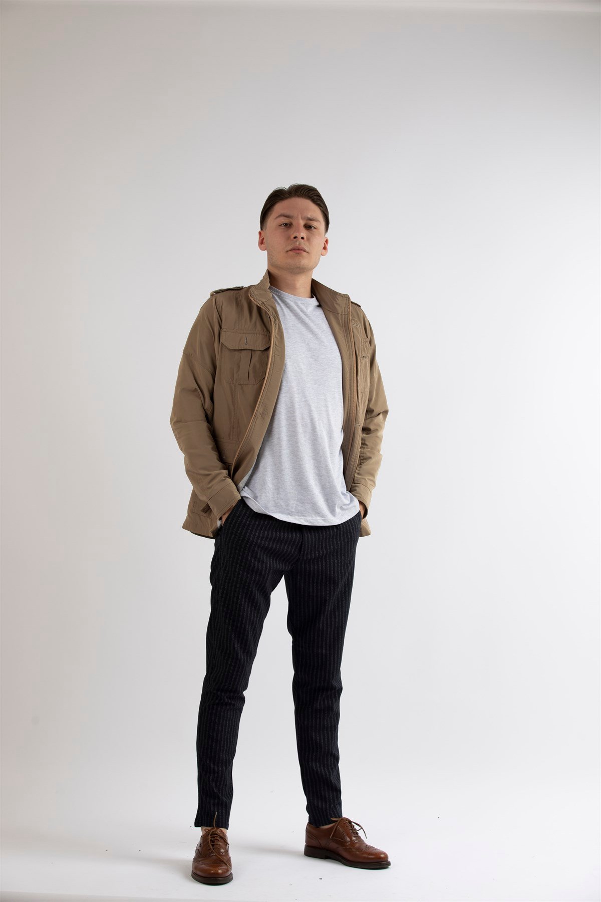 MASERTO SLİM FİT SAFARİ MONT BEJ