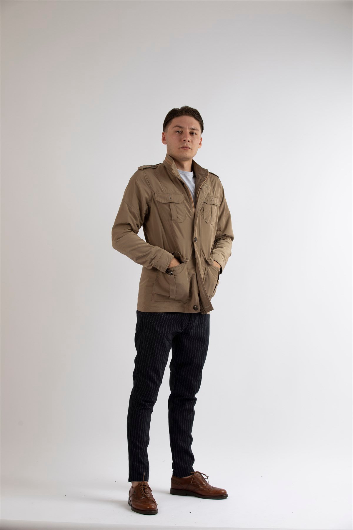 MASERTO SLİM FİT SAFARİ MONT BEJ