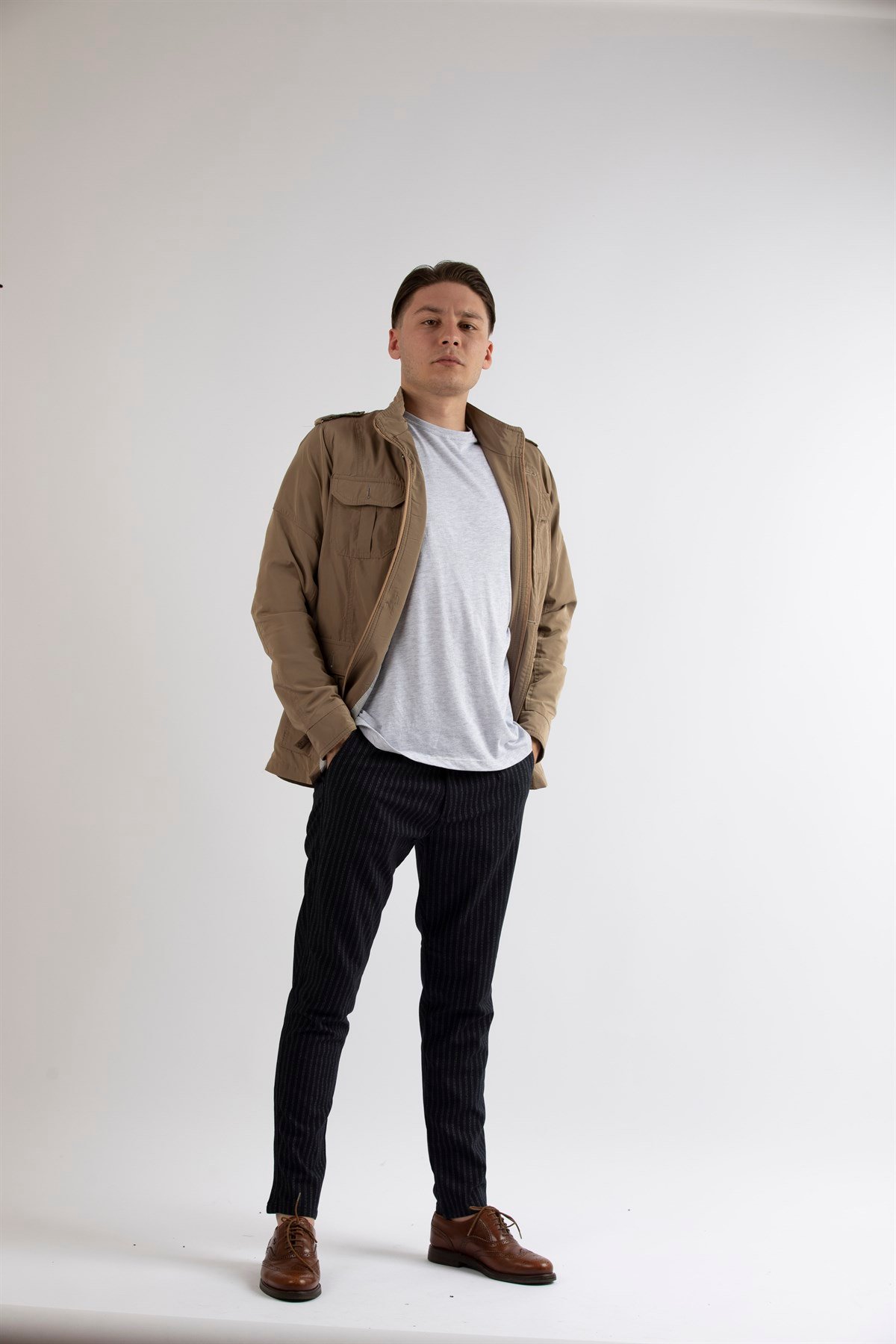 MASERTO SLİM FİT SAFARİ MONT BEJ