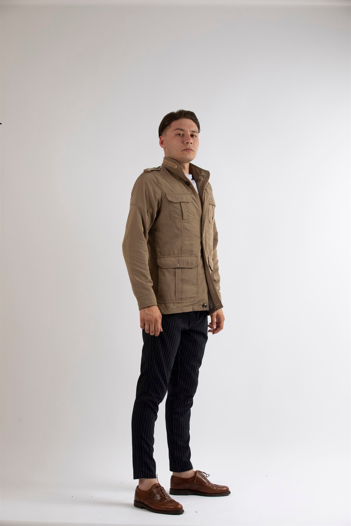 MASERTO SLİM FİT SAFARİ MONT BEJ